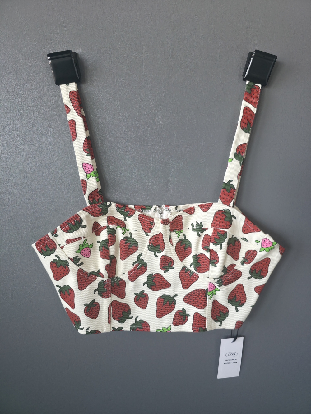 NWT Cider Strawberry Girl Corset Top Fairycore Bustier Summer Aesthetic Medium